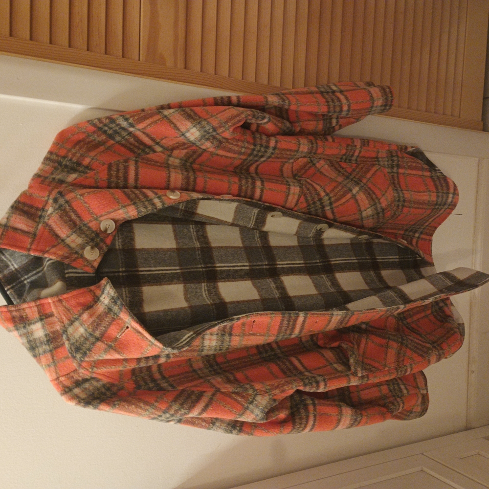 BKE Brown and Cream Plaid Shirt